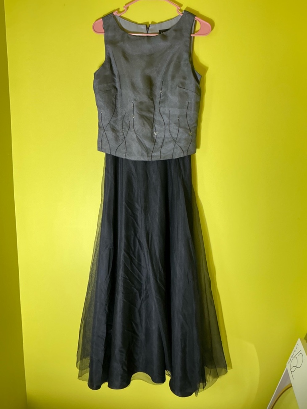 90s Y2K gothic tulle Vintage Prom Dress